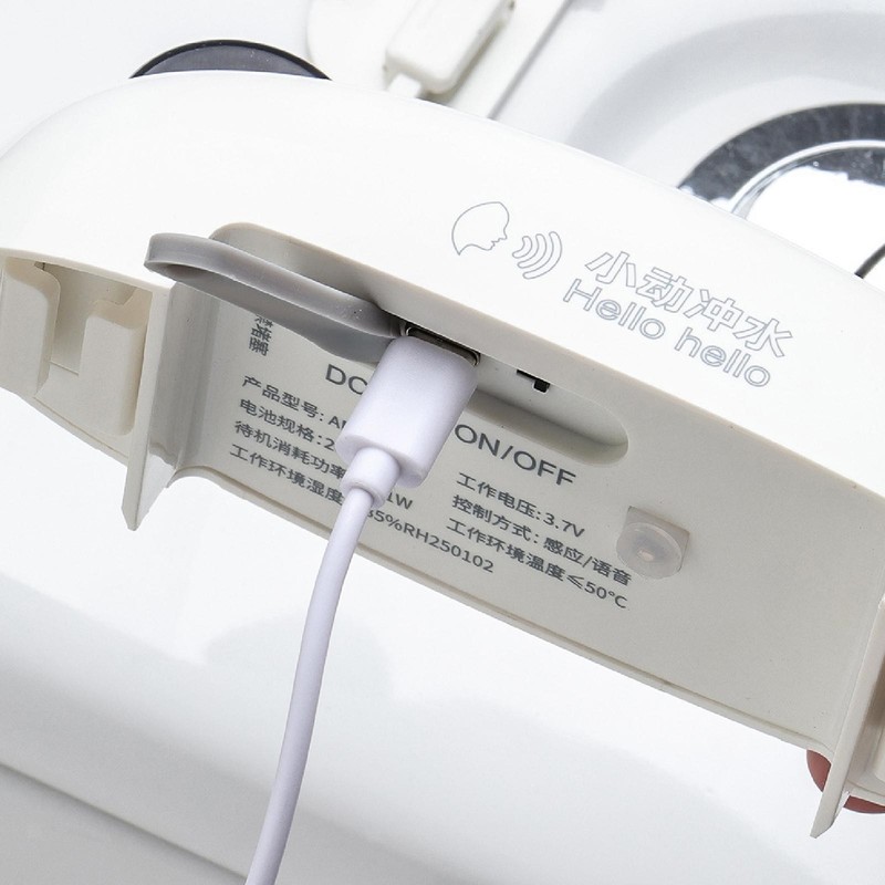 Voice Control Automatic Toilet Flushing Device Waterproof Sticky Installation gallery