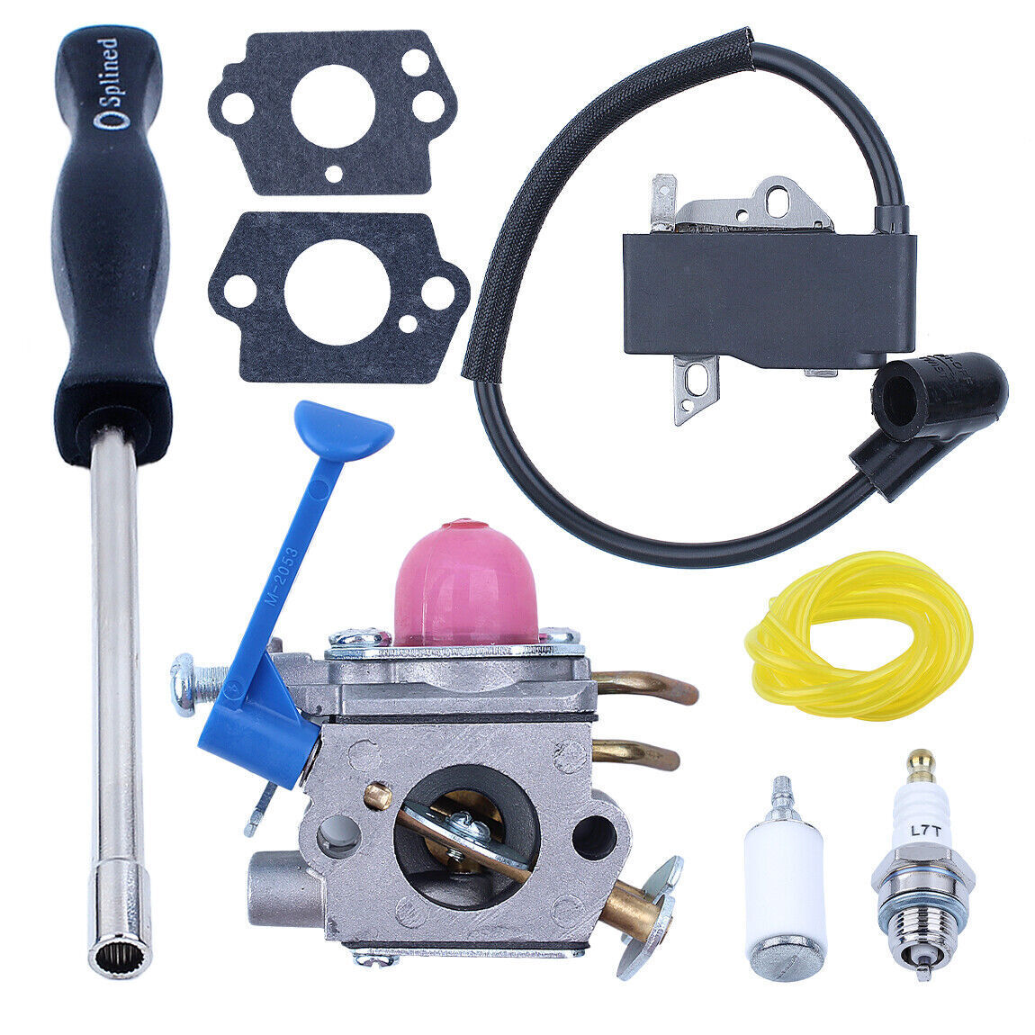 Ignition Coil Carburetor Kit For Husqvarna 124L 125L 125LD 128CD 128LD 128LDX gallery