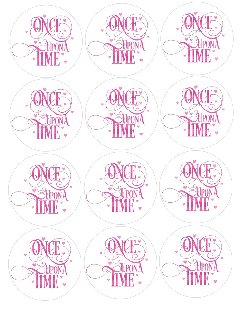 12 count Once Upon a Time Edible Image rounds, choose your size, pre cut