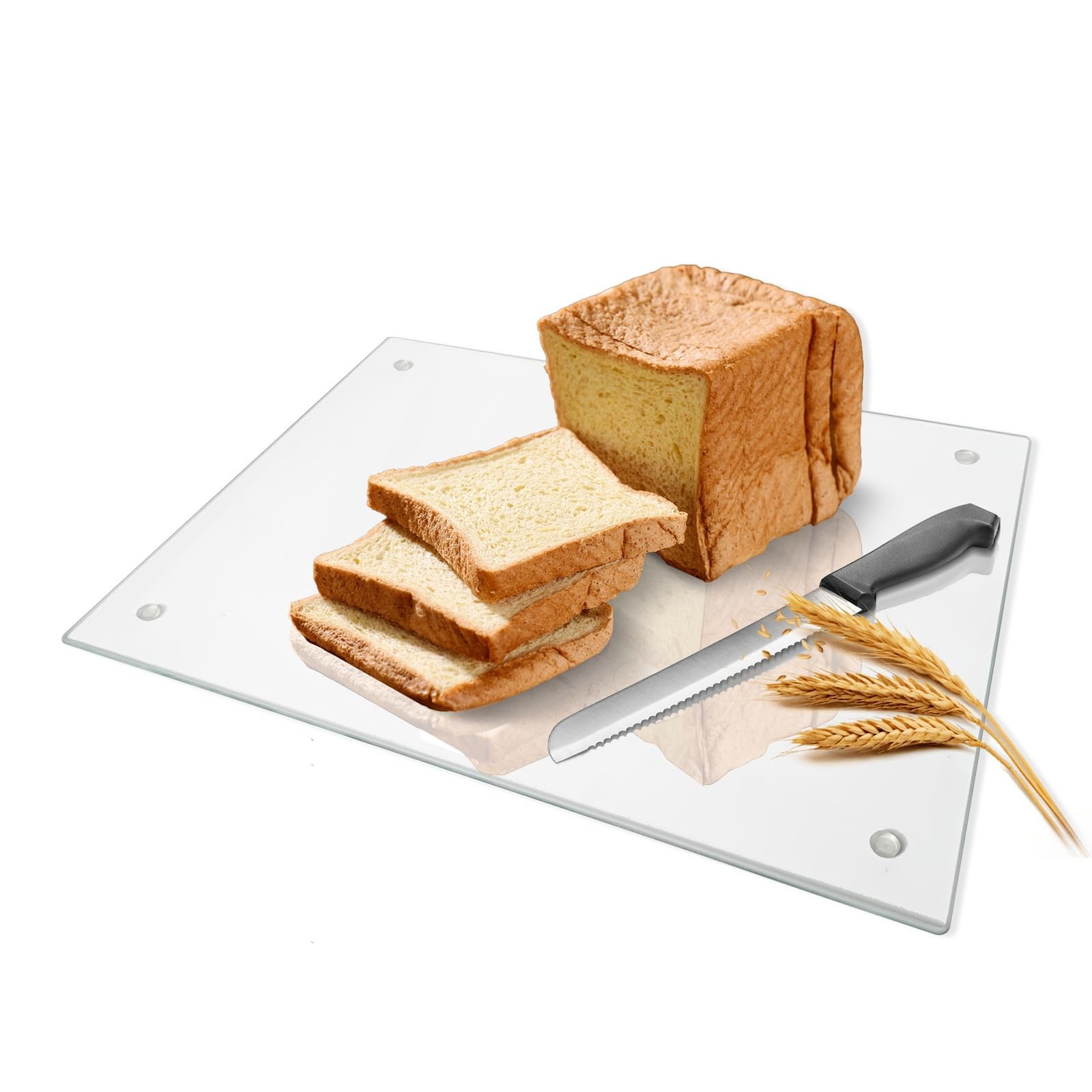 Small Glass Cutting Board,Clear Tempered Glass for Kitchen 1 Pcs 8"x12",with ... gallery