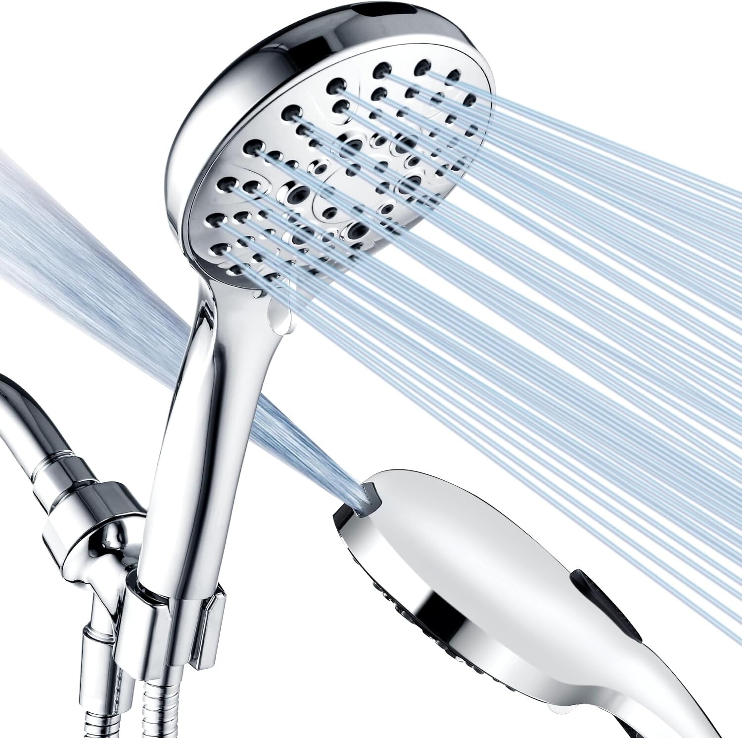 High Pressure 9 Spray Settings Handheld Shower Head & 69'' Hose PSS9901-01 gallery