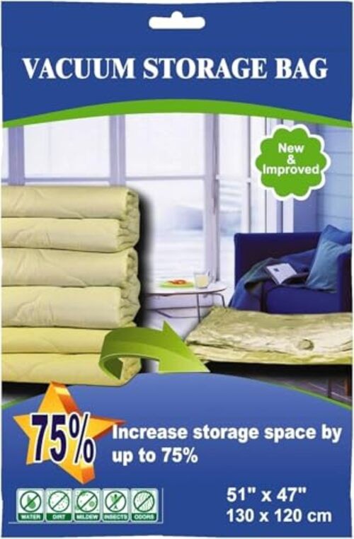 5 Pack Extra Jumbo Vacuum Storage Bags (51"x47"in Our Largest Size) Airtight gallery
