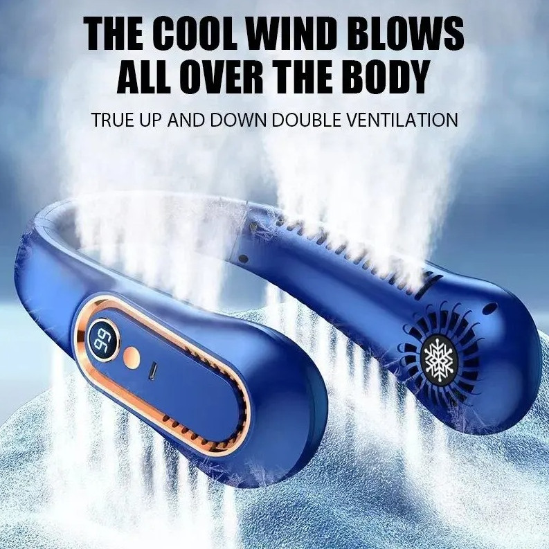 1 pc Portable Neck Fan 5200mAh Rechargeable Bladeless 4 Speed gallery