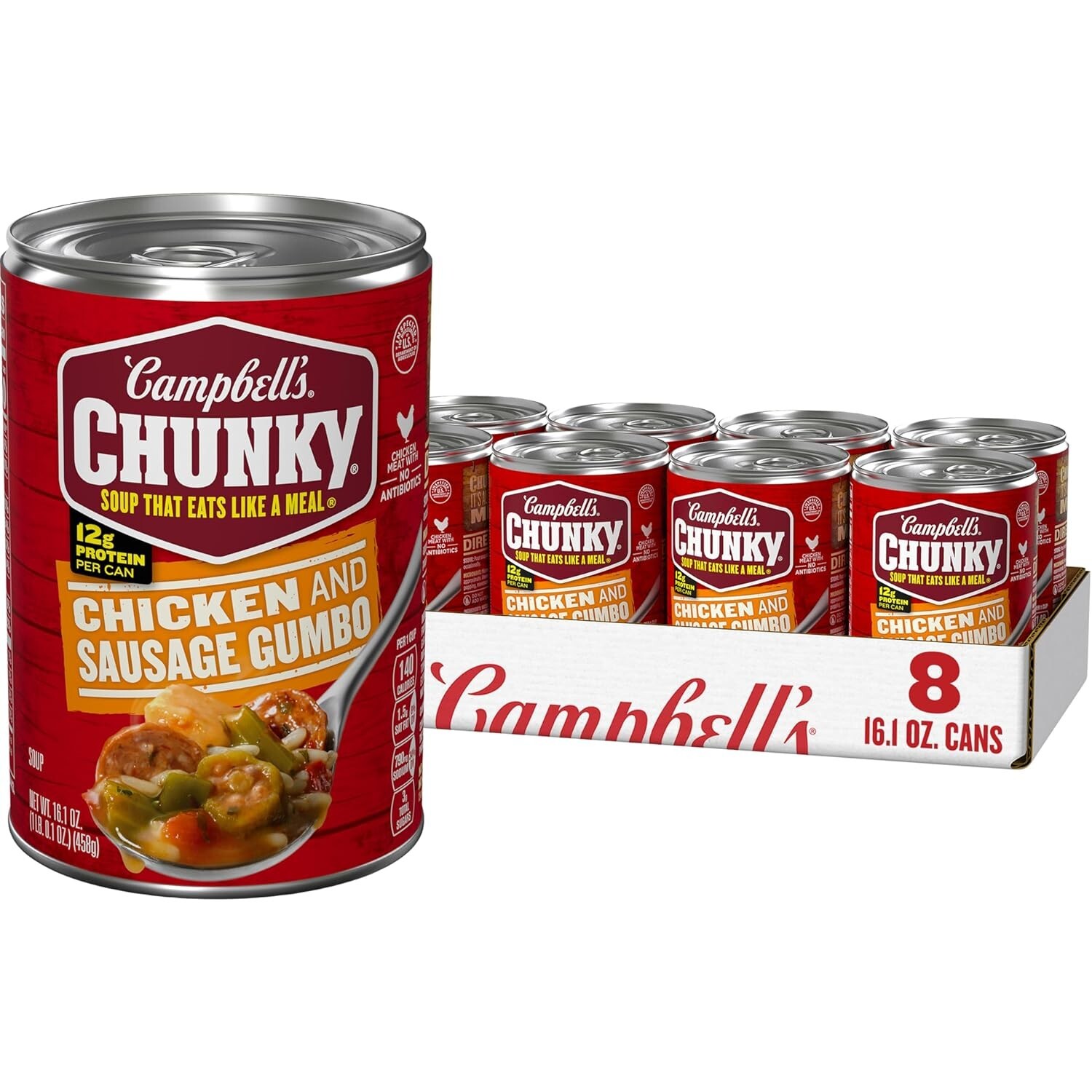 Campbell’s Chunky Soup, Chicken and Sausage Gumbo, 16.1 Oz Can (Case of 8) gallery