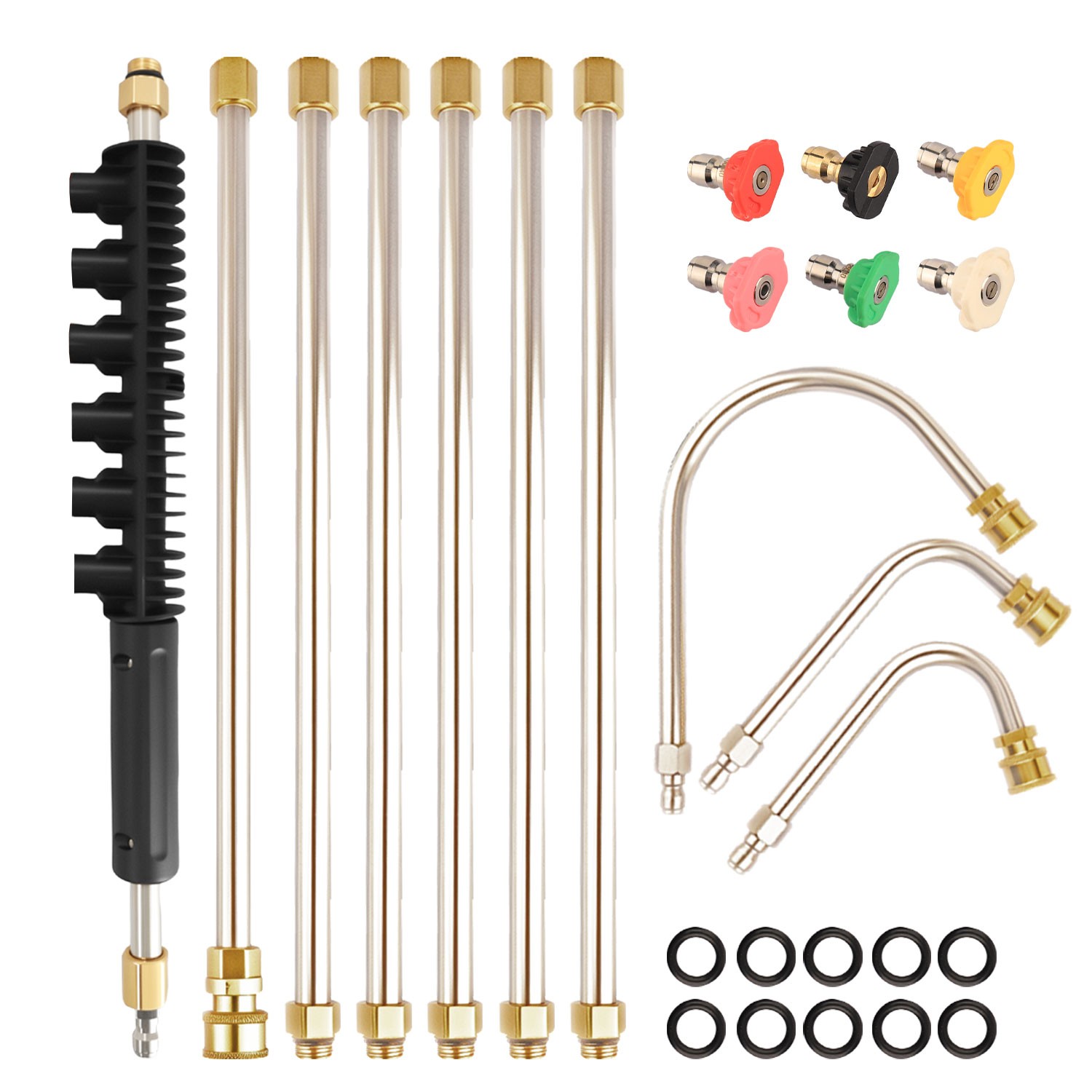 4000PSI High Pressure Washer Extension Wand Telescopic Lance with Spray Nozzle gallery