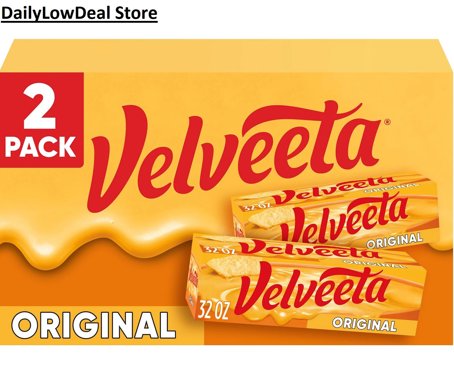 2 PACK - Velveeta Original Pasteurized Cheese Loaf - 32 oz (Total 64 oz) gallery