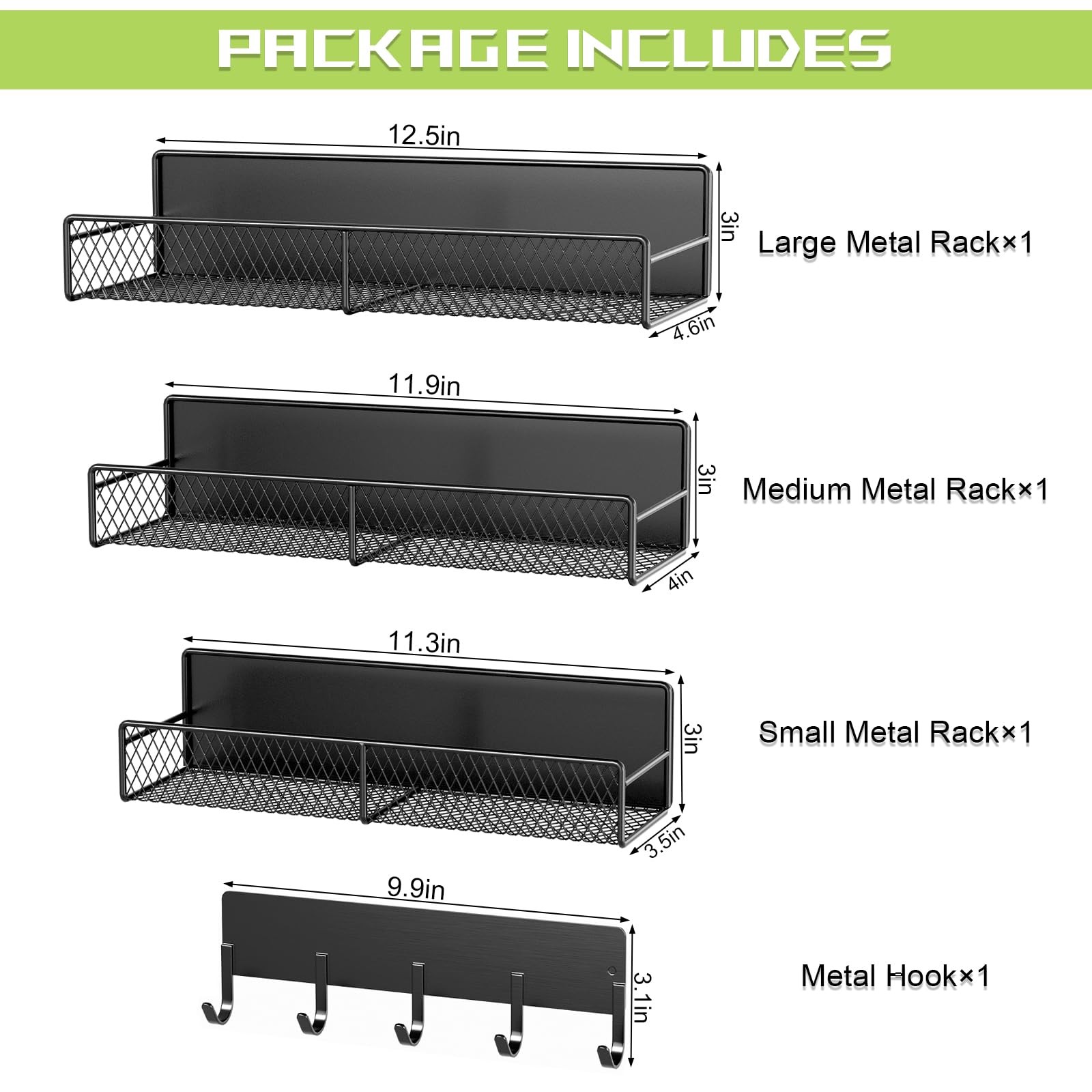 4 Pack Magnetic Shelves for Washing Machine, Heavy-Duty Magnetic Laundry Orga... gallery