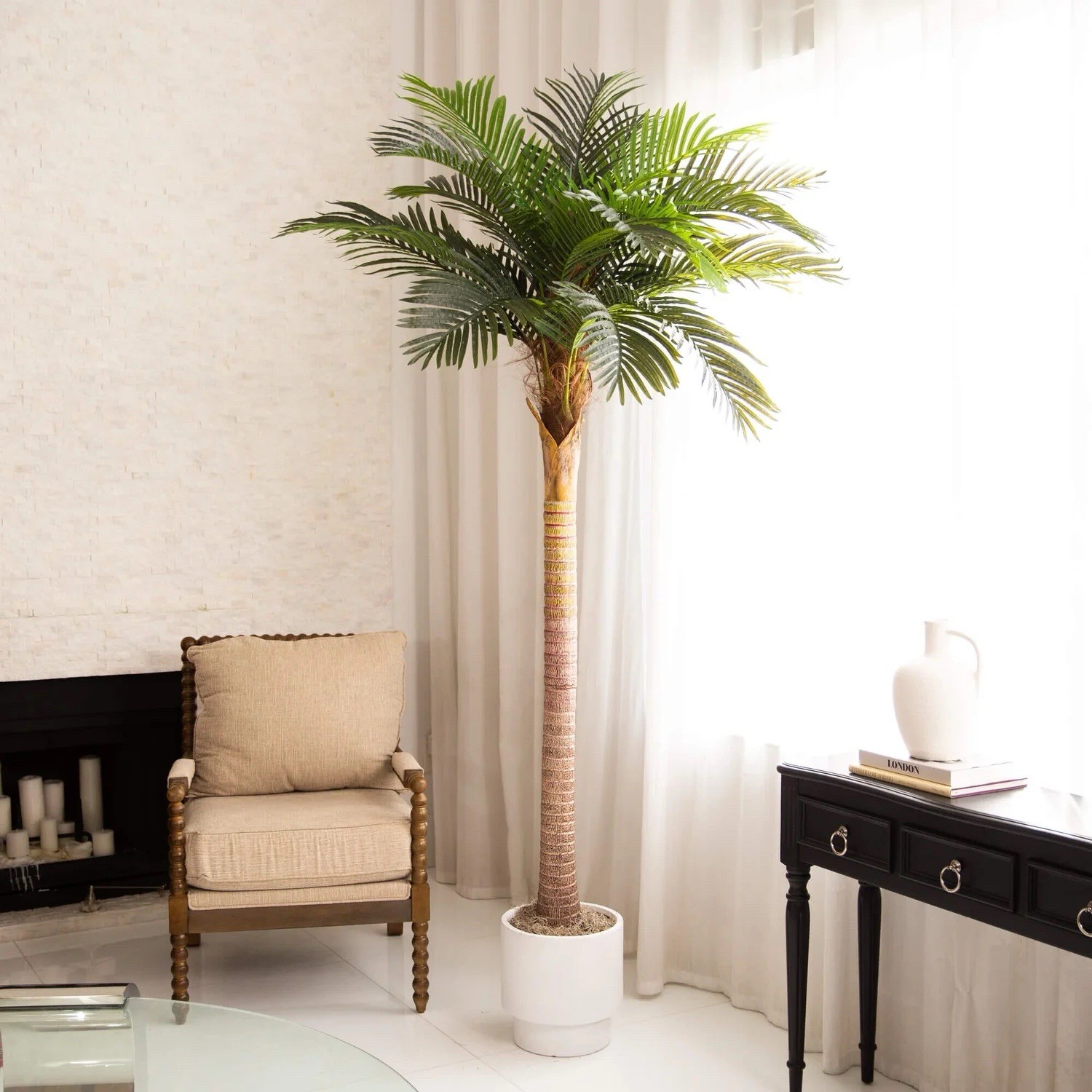 8’ Artificial Coconut Palm Tree. Retail $259 gallery