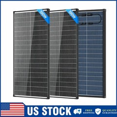 2Pack(200W) Bifacial Solar Panel 100Watt 18V N-Type Mono Home PV Power Off-Grid