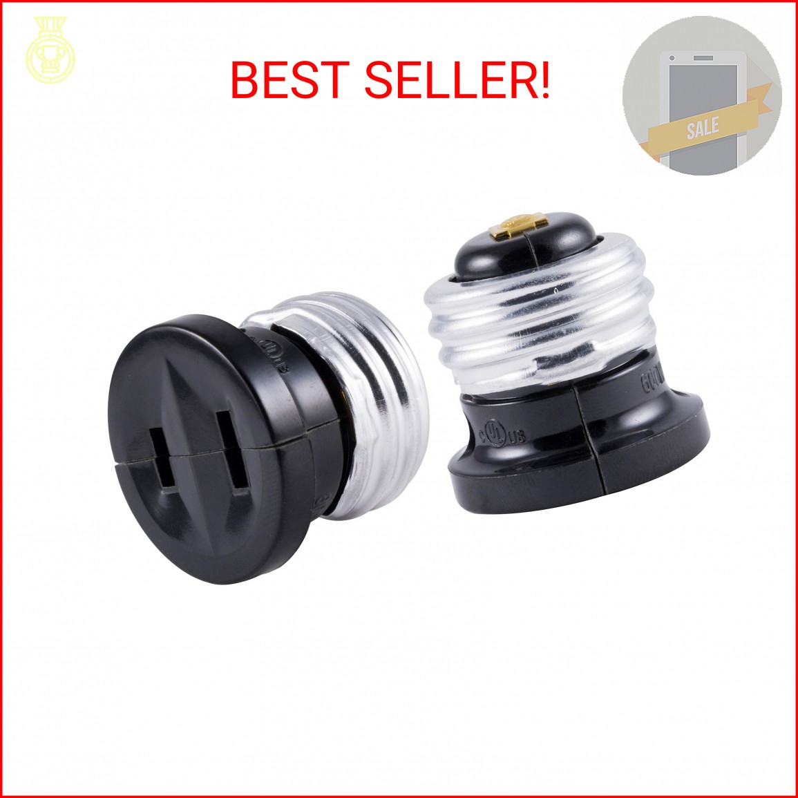 Power Gear Polarized Handy Plug, 2 Pack, Easy to Install, 2-Prong, Convert Light gallery