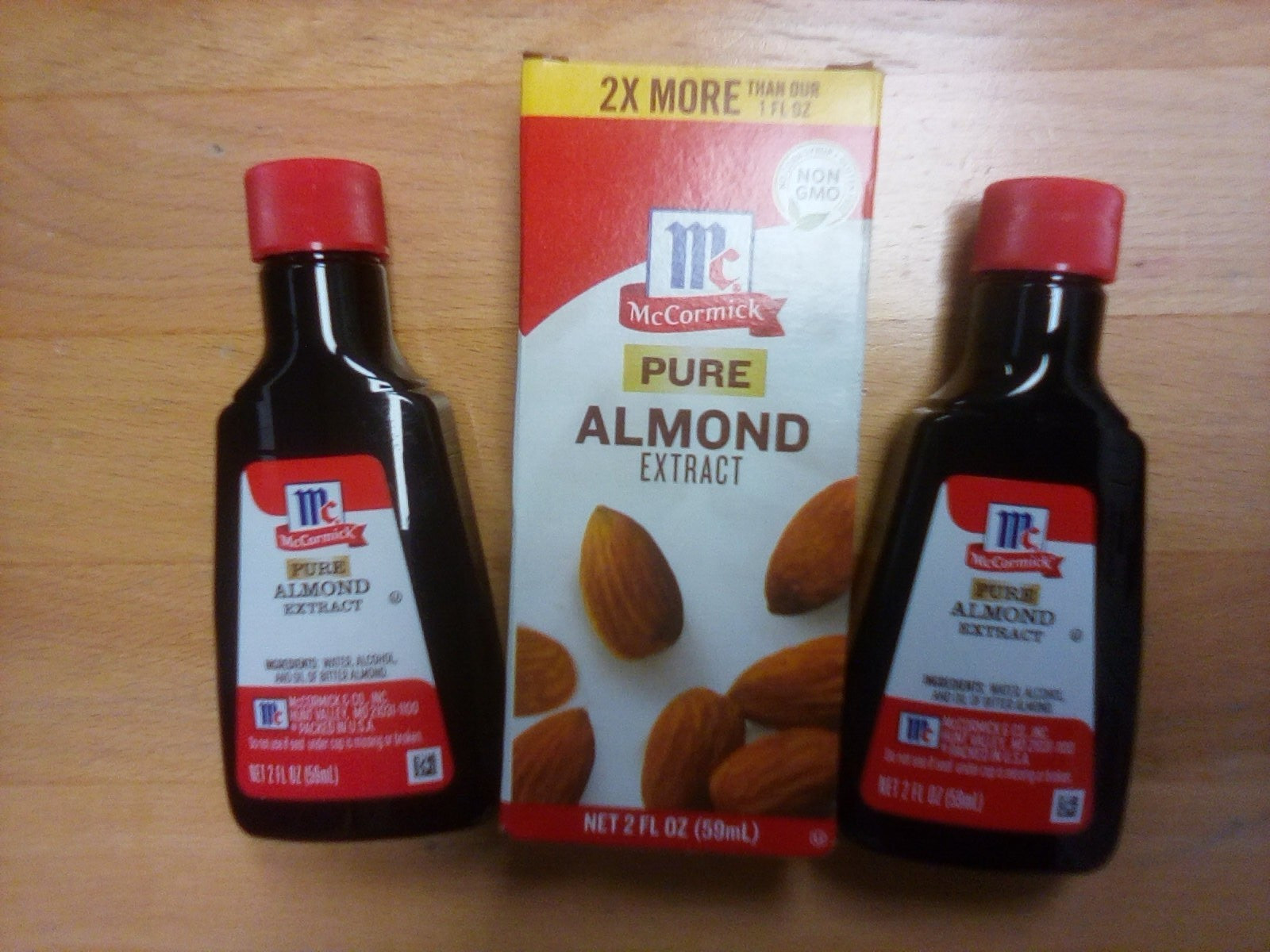 McCormick Pure Almond Extract 6oz total, (three 2oz bottles) FRESH and sealed gallery