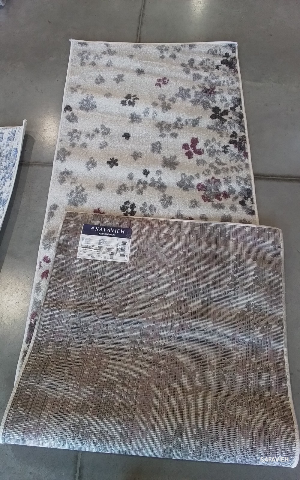IVORY / PURPLE 2'-6" x 8'-0" Back Stain Rug, Reduced Price 1172776973 ADR115L-28 gallery