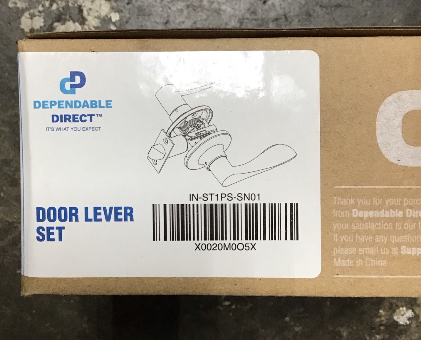 Dependable Direct PASSAGE Door Handle Set Satin Nickel 2 3/8 or 23/4 Backset B68 gallery