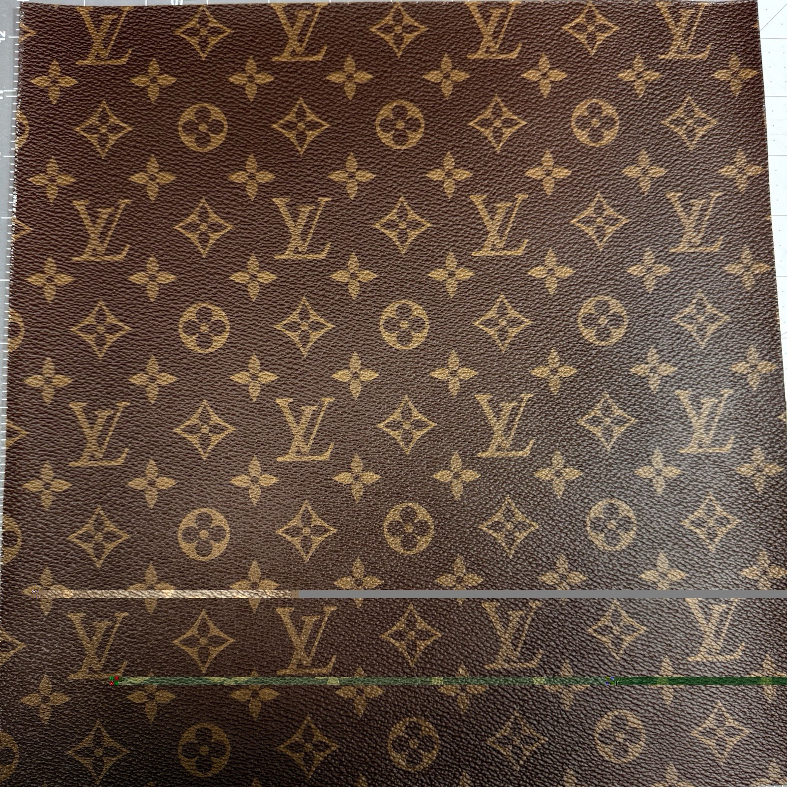 LV Brown Monogram Vinyl for Crafting Classic Size piece 12" X 12" Scrap gallery