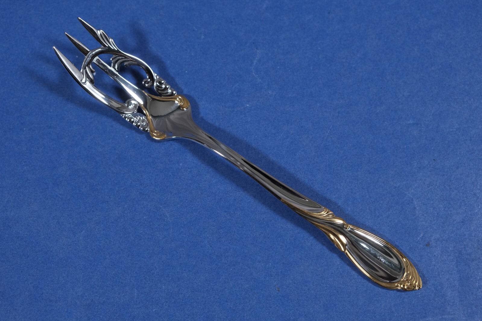 1 x Yamazaki Cache Gold Accent Stainless Salad Fork 6 ¾” Japan gallery