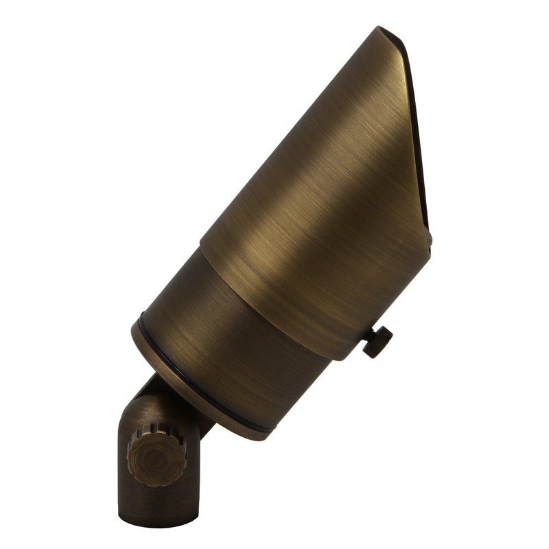 Lightkiwi Adjustable Focus Spotlight for Low Voltage Landscape Lighting [Brass] gallery
