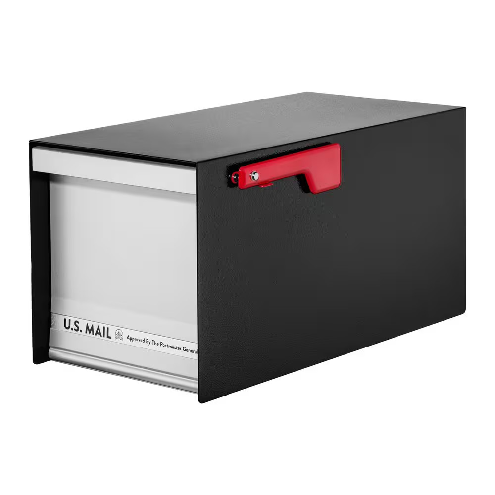 Mailmax Textured Black & Silver, Large, Galvanized Steel & Aluminum, Post-Mount gallery
