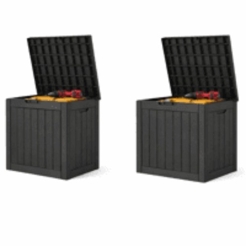 30 Gallon Deck Boxes 2 Pack, Waterproof Outdoor Storage Box for Cushion