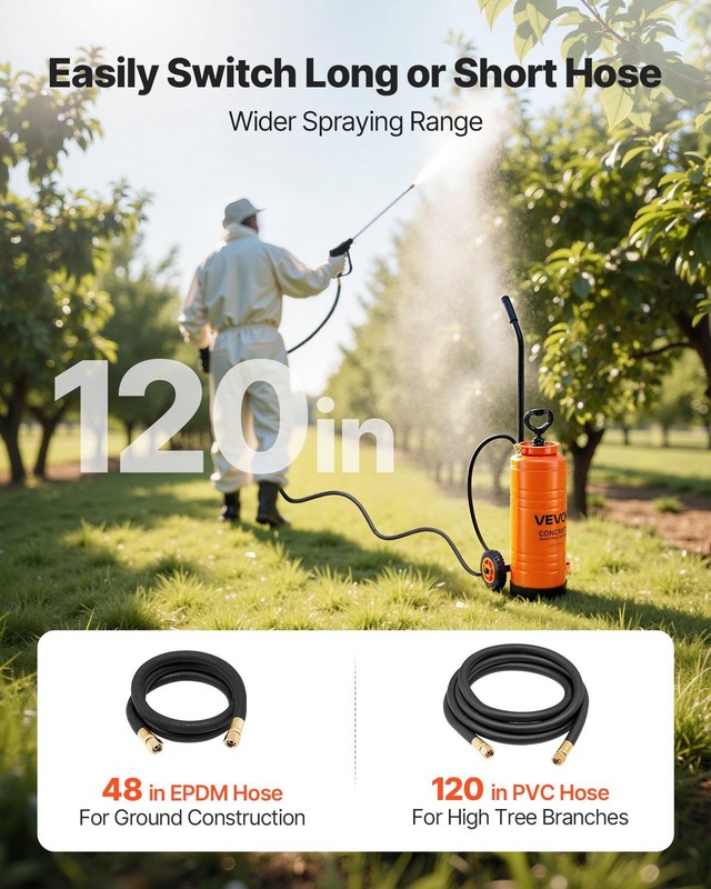 Compact 3.5gal Pump Sprayer with Wheels Wide Spray Coverage Area gallery