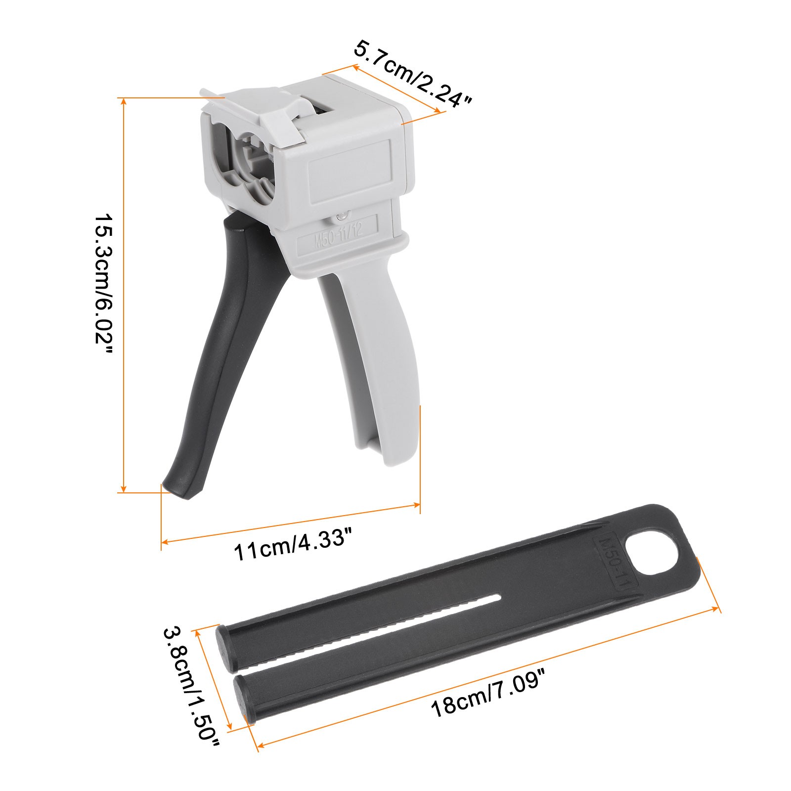 50ml Manual AB Epoxy Resin Mixing Applicator Dispenser Gun with Glue gallery