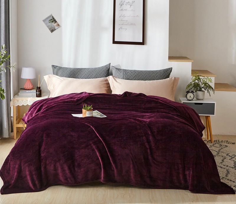 Solid Microplush Fleece Blanket Lightweight Ultra Soft King Queen Throw All Size gallery