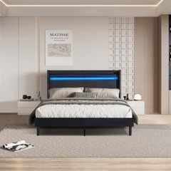 With remote control and bed changing LED light bedboard Easy to assemble
