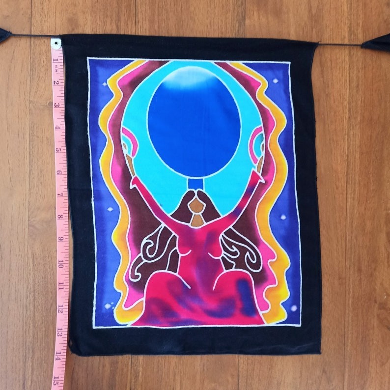 Batik Goddess Flags Set, Handmade Rayon Home Decor gallery
