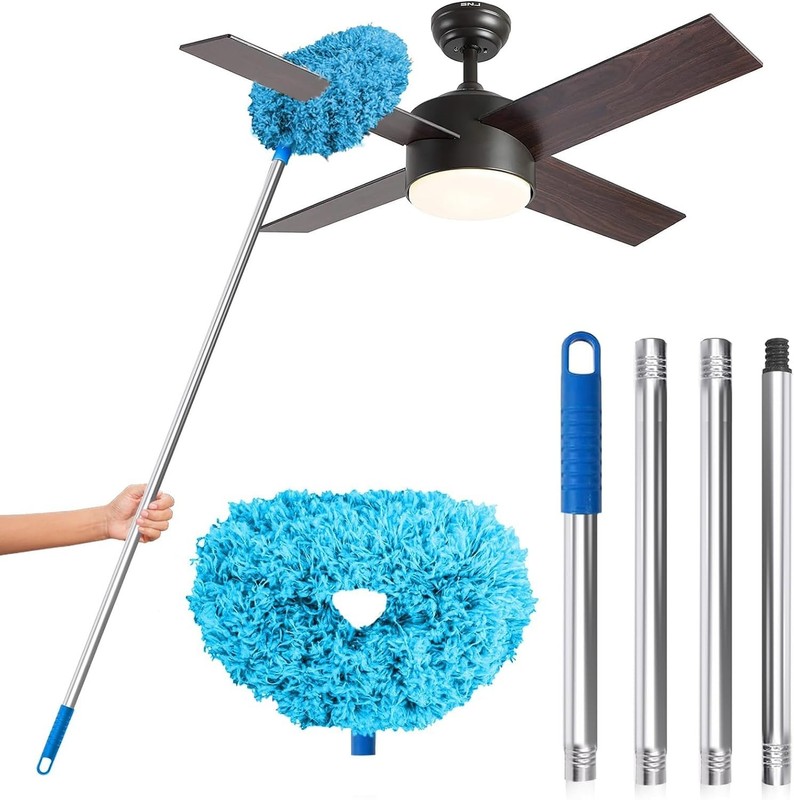 Extendable Ceiling Fan Duster Microfiber Dust Cleaner Brush Telescopic Pole gallery