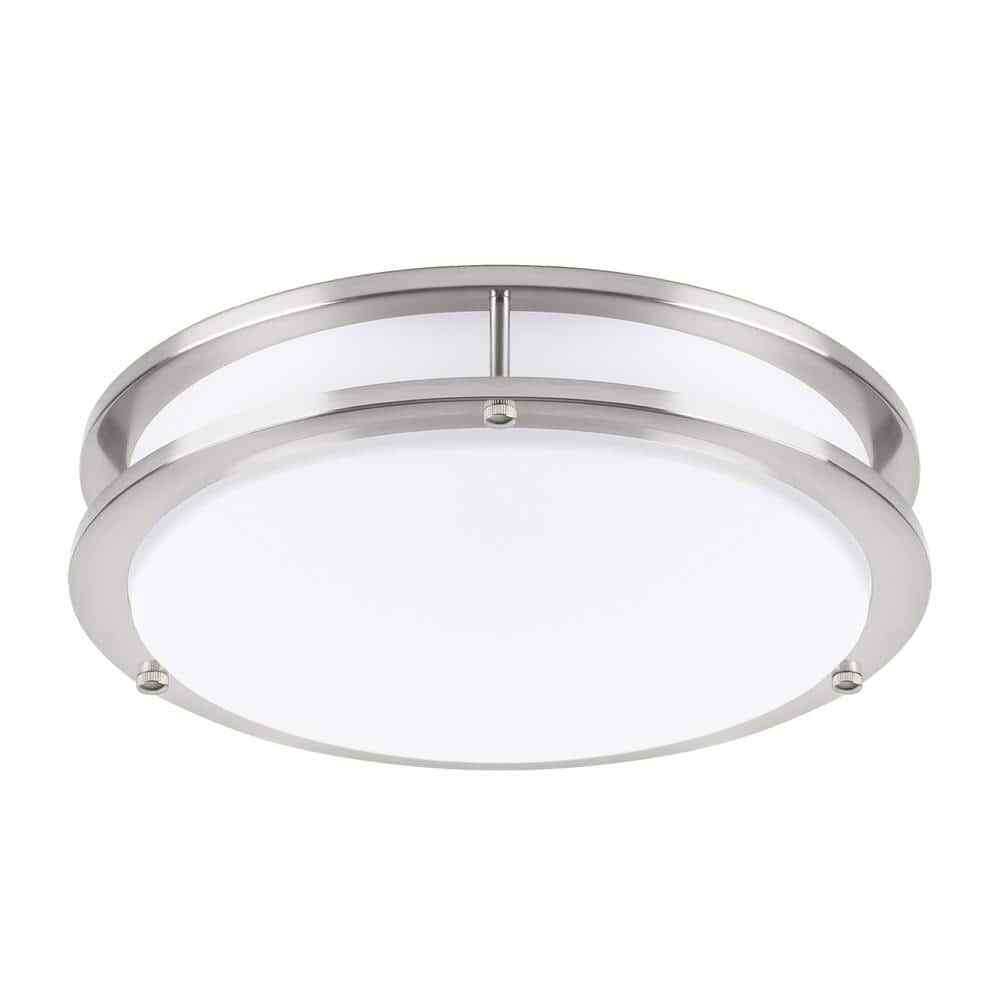 Hukoro Hanz 13 in. Brushed Selectable LED 2700K-5000K Flush Mount Ceiling Light gallery
