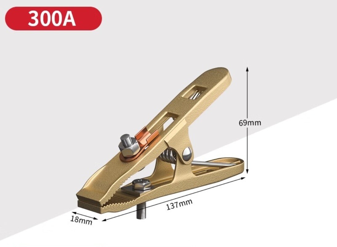 Ground Clamp Pure Copper A Welded All Copper Ground Clamp with Iron Wire gallery