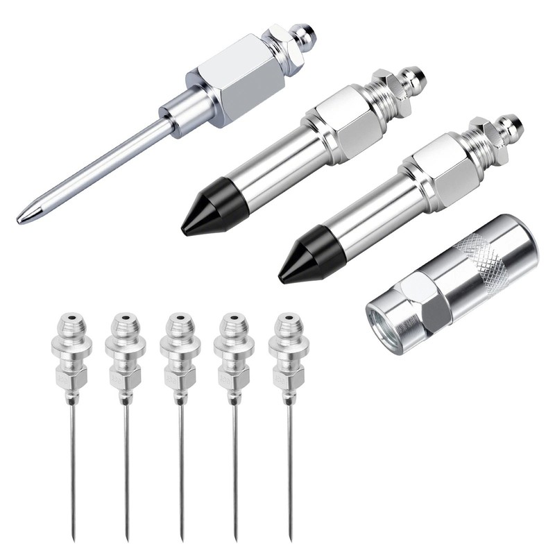 9Pcs Grease Needle Nozzle Kit for Precision Lubrication Maintenance with Adapter gallery