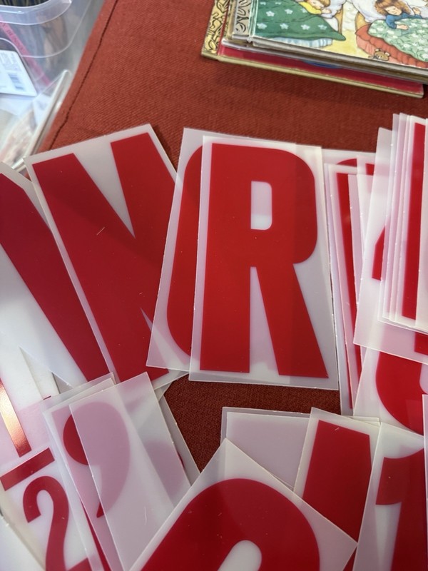 Vintage Marquee letters, Numbers, Punctuation, red and white gallery