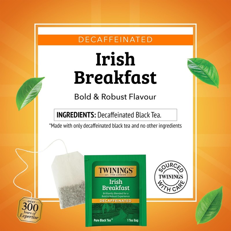 Twinings Decaffeinated Irish Breakfast 20 Count (Pack of 6), Original Version gallery