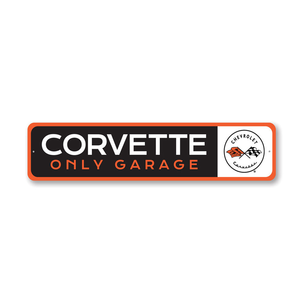 Corvette Only Garage Metal Sign gallery