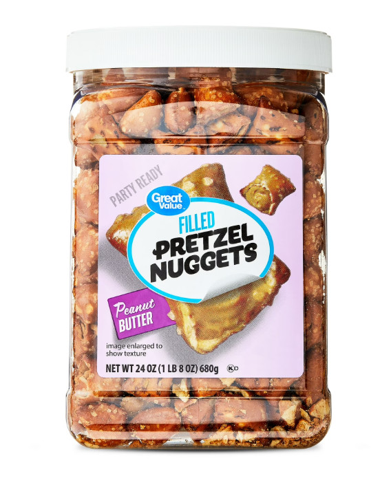 Great Value Peanut Butter Filled Pretzel, 24 oz (Resealable Container) gallery