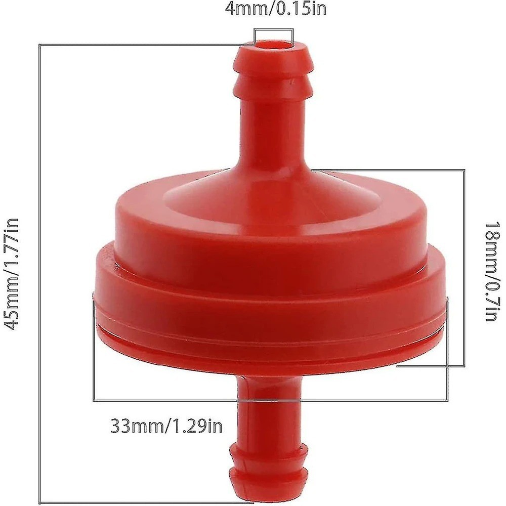 5 Pack 1/4 Inch Inline Gas Fuel Filters Lawn Mower Small Engine Replacement USA gallery