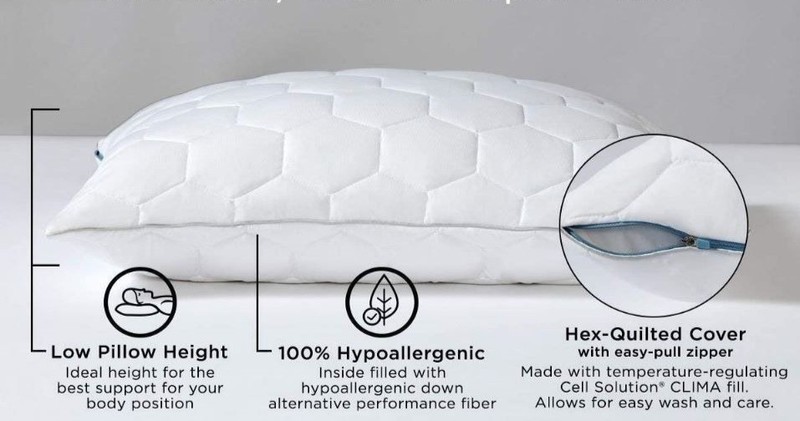 NWT SHEEX 2PK Original Performance Down Alternative Sleeper Pillow KING 10 gallery