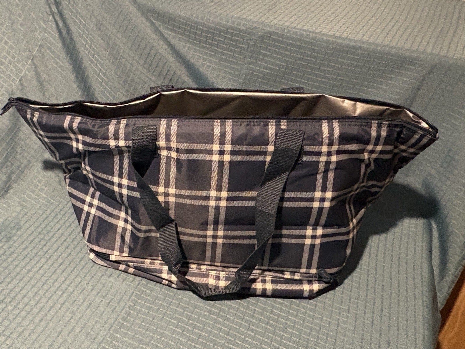 NEW!! Thirty One Bake & Take Party Cooler ( Sweater Weather Plaid ) gallery