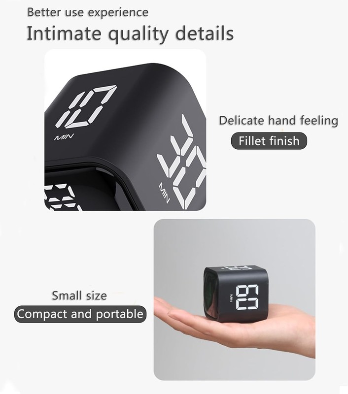 Digital Cube Pomodoro Timer Desk Rechargeable Productivity Timer 5/10/30/60Min & gallery