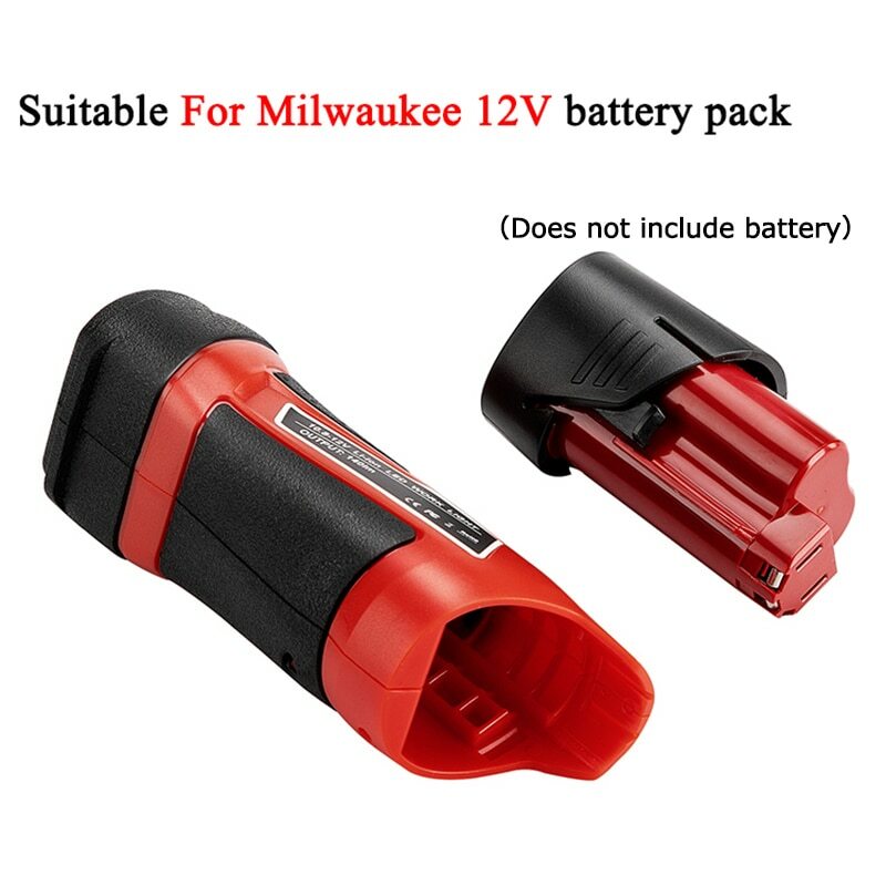 Portable Flashlight LED Work Light Spotlight For Milwaukee 12V Li-Ion Battery gallery