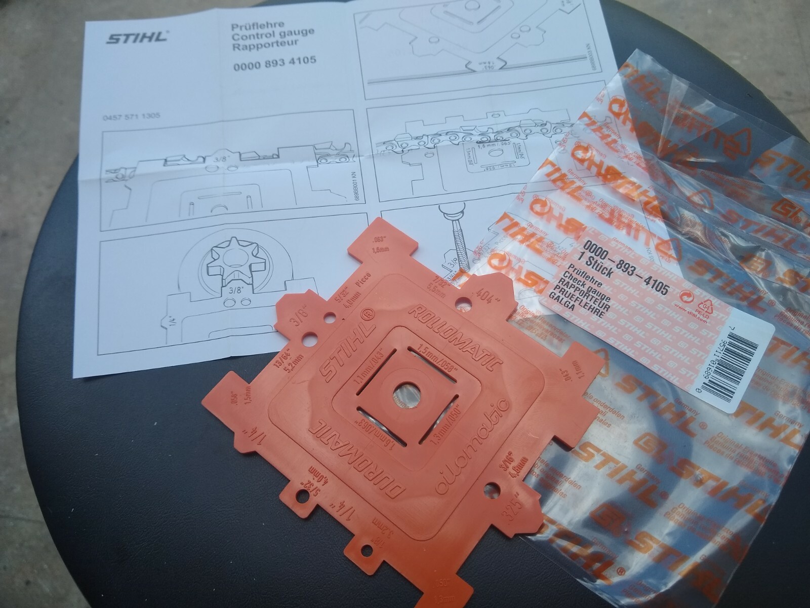 OEM Chainsaw Control Gauge, Genuine Stihl Product - 0000 893 4105 gallery