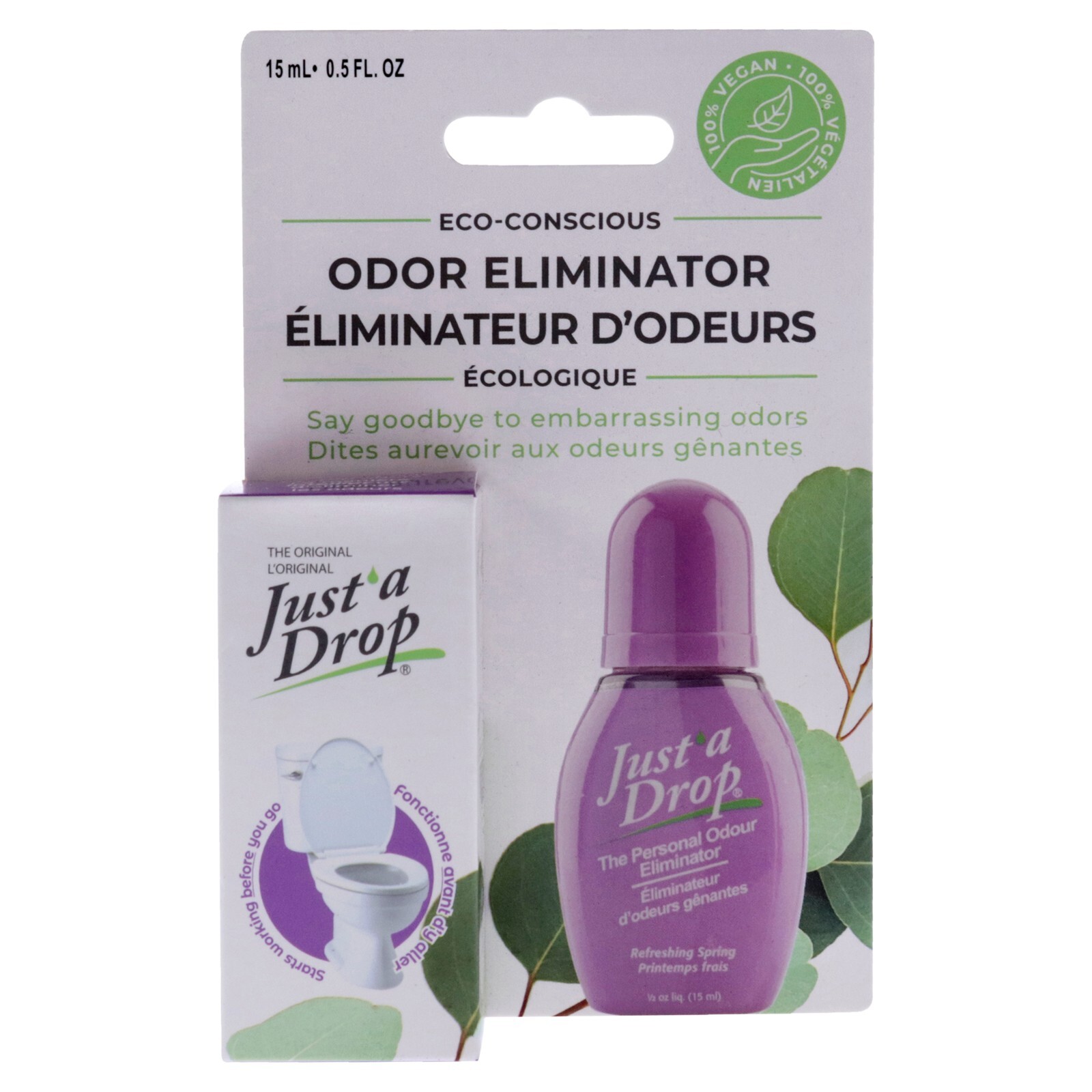 Just a Drop Odor Eliminator - Refreshing Spring by Prelam for Unisex - 0.5 oz gallery