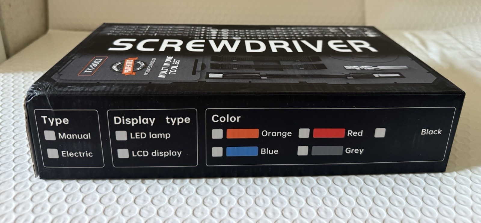 TK-S003 Multi-in-One Electric Screwdriver Tool Set 120 Piece NIB Grey gallery