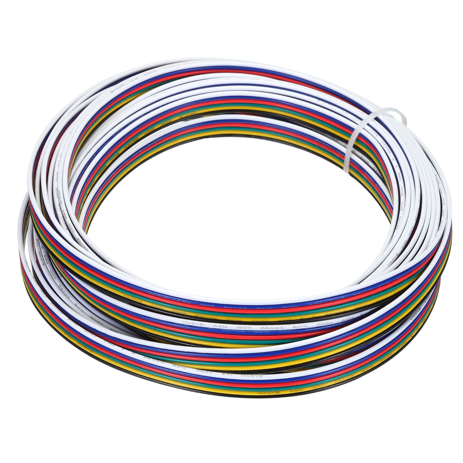 22 Gauge 6 Conductor Electrical Wire Tinned Copper Cable 24.6FT gallery