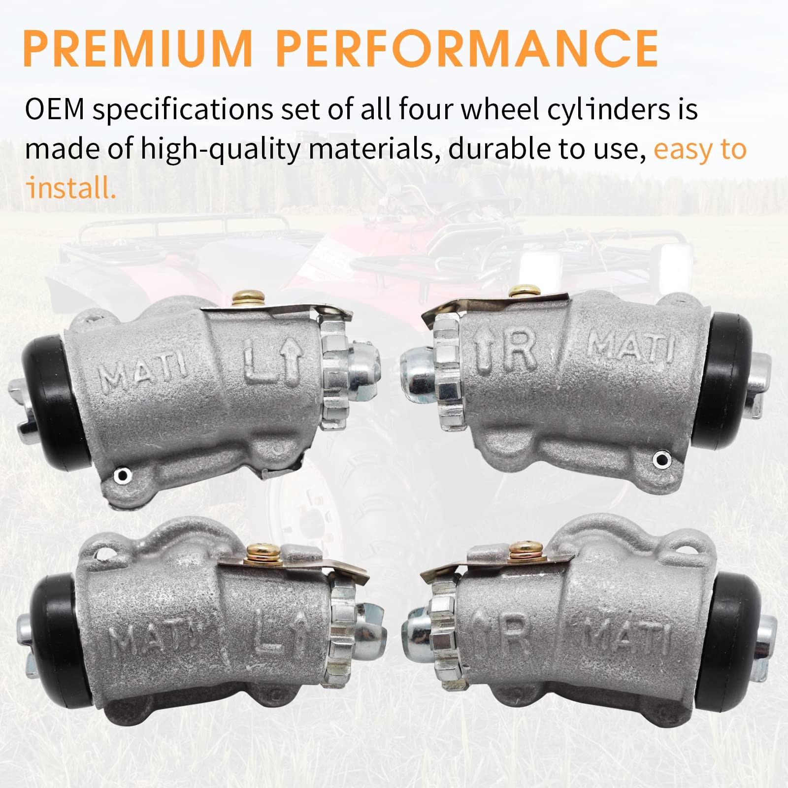 M MATI Front Brake Wheel Cylinders Left&Right All Four for Honda TRX300 Fourtrax gallery