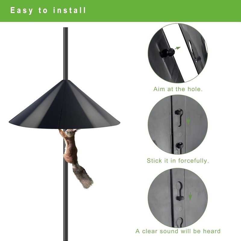 Squirrel Baffle for Bird Feeder Pole - 19 Inch Metal Guard for Shepherdâ€™s Hoo gallery