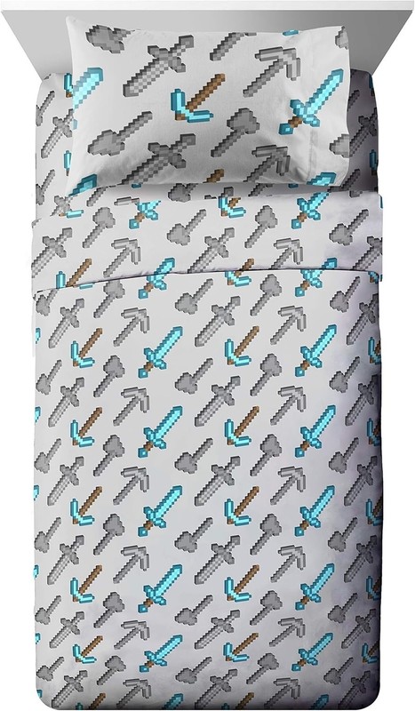 Minecraft "Against the Mobs" Kids Blanket & Sheet Set-W26099973779, AB07G9QLX1R9 gallery