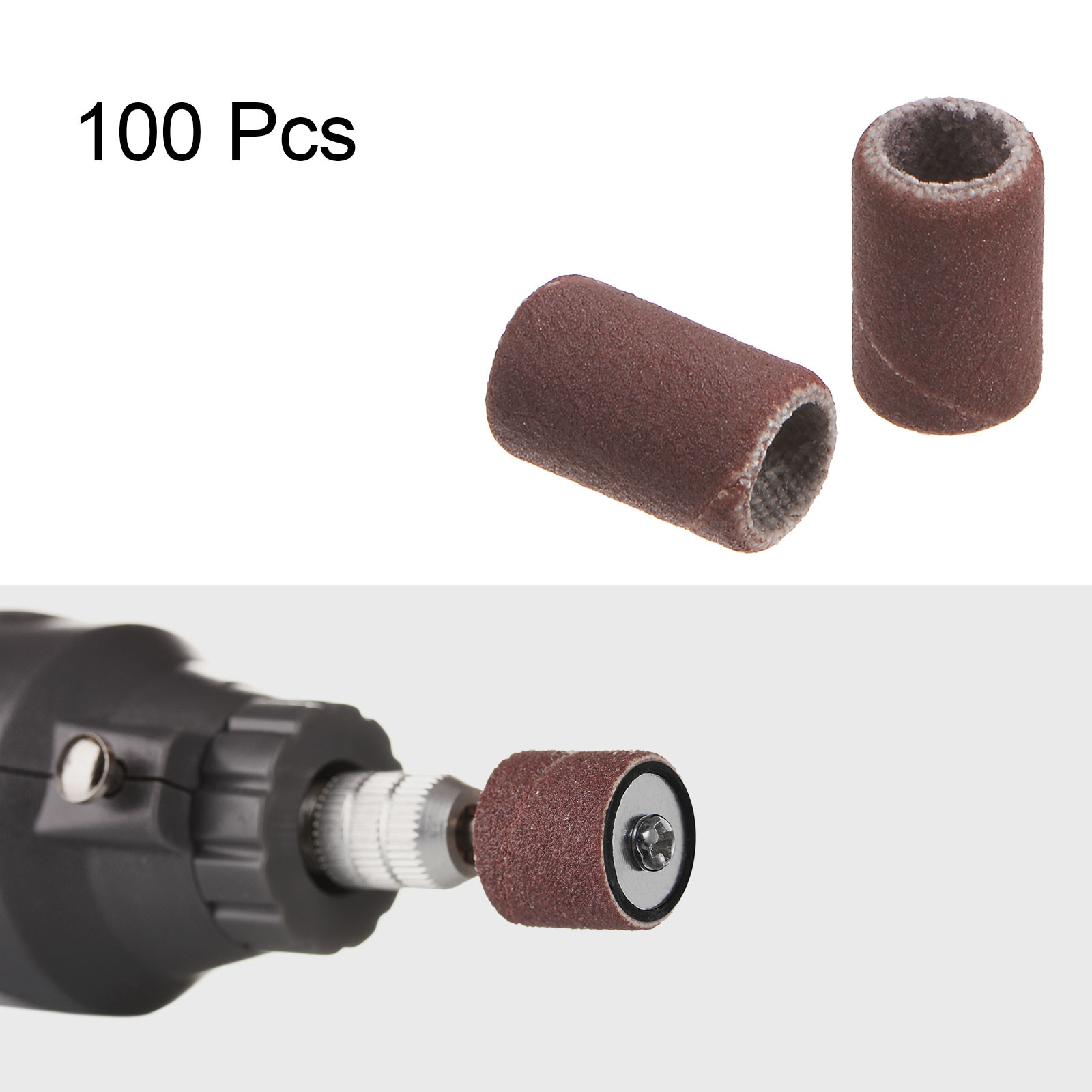 100pcs Sanding Drums 1/4 Inch Mini Sanding Sleeves 600 Grit Sanding Bands gallery