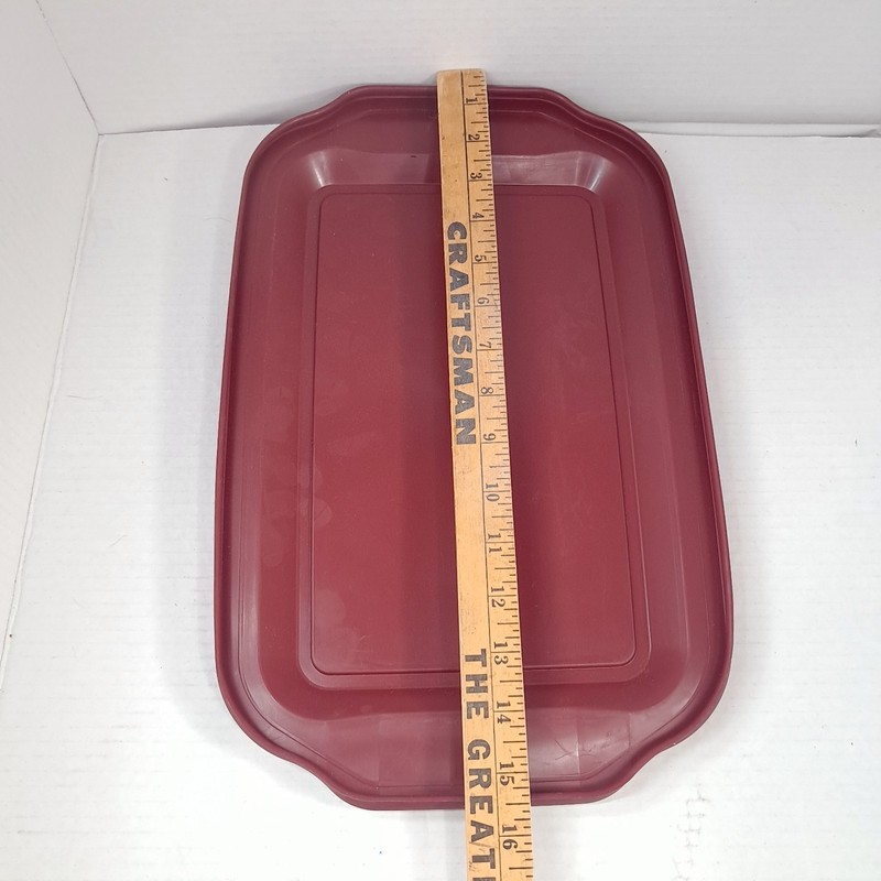Pyrex 233-PC Burgundy Plastic Baking Dish Lid Cover pyrexware dark red maroon gallery