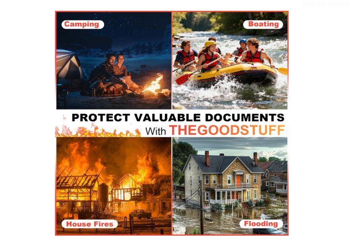 Fire Proof money Bag 2000℉ Fireproof Document Pouch Waterproof Safe Cash US gallery